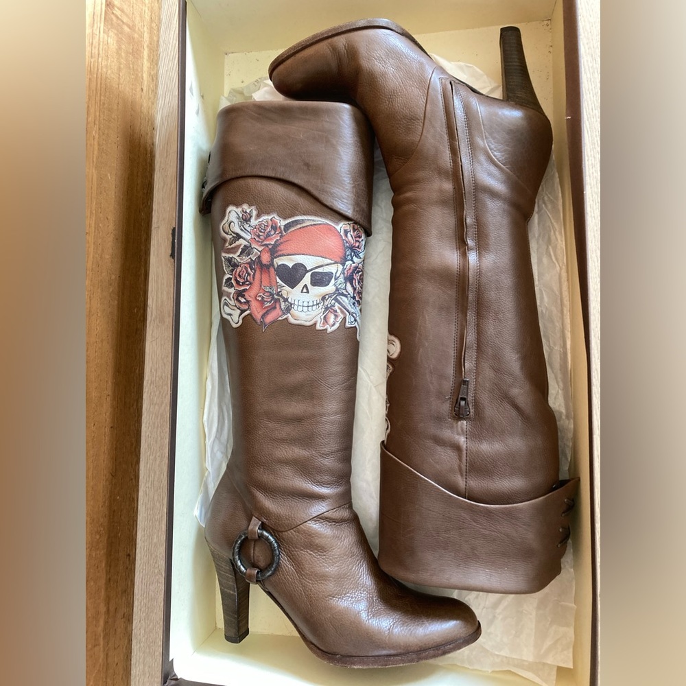 Isabella Fiore skull leather boots